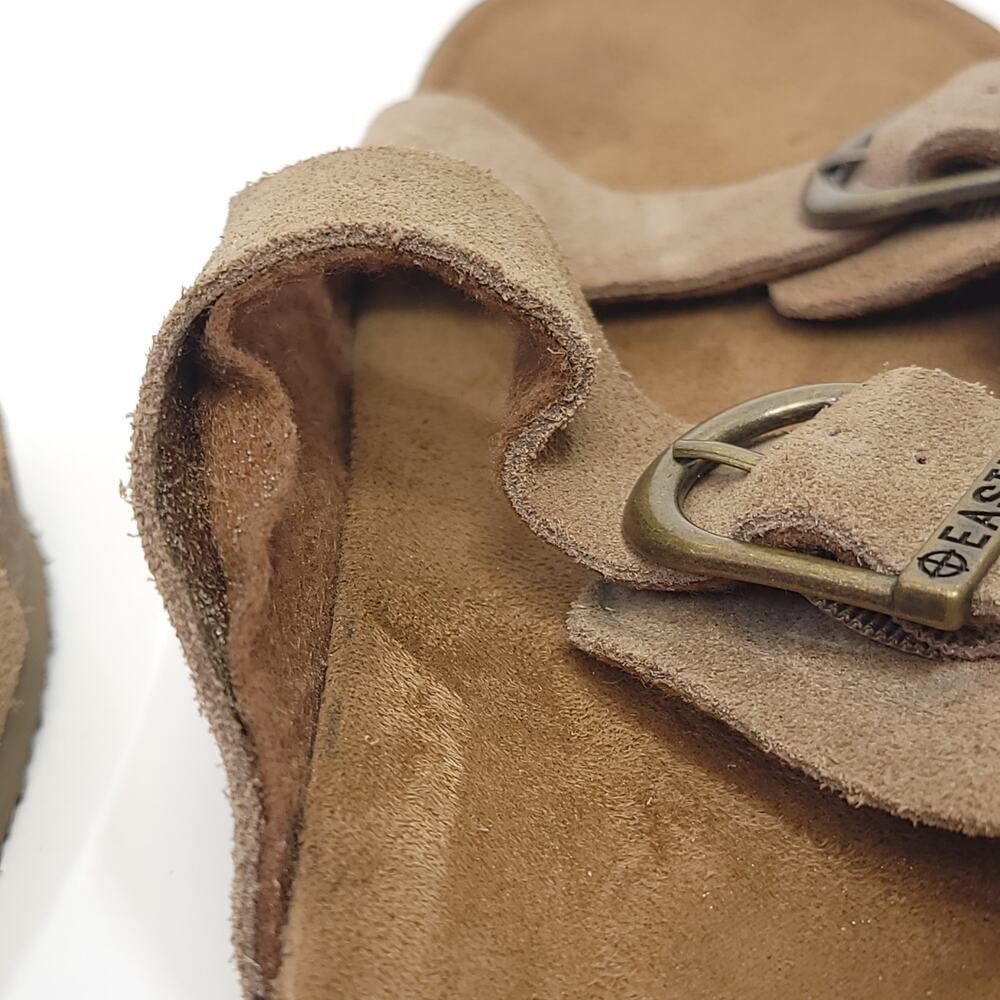 Eastland Mens Sandals Size 12 D Leather Cambridge Buckle Cork Tan Slide​​ - Picture 8 of 12